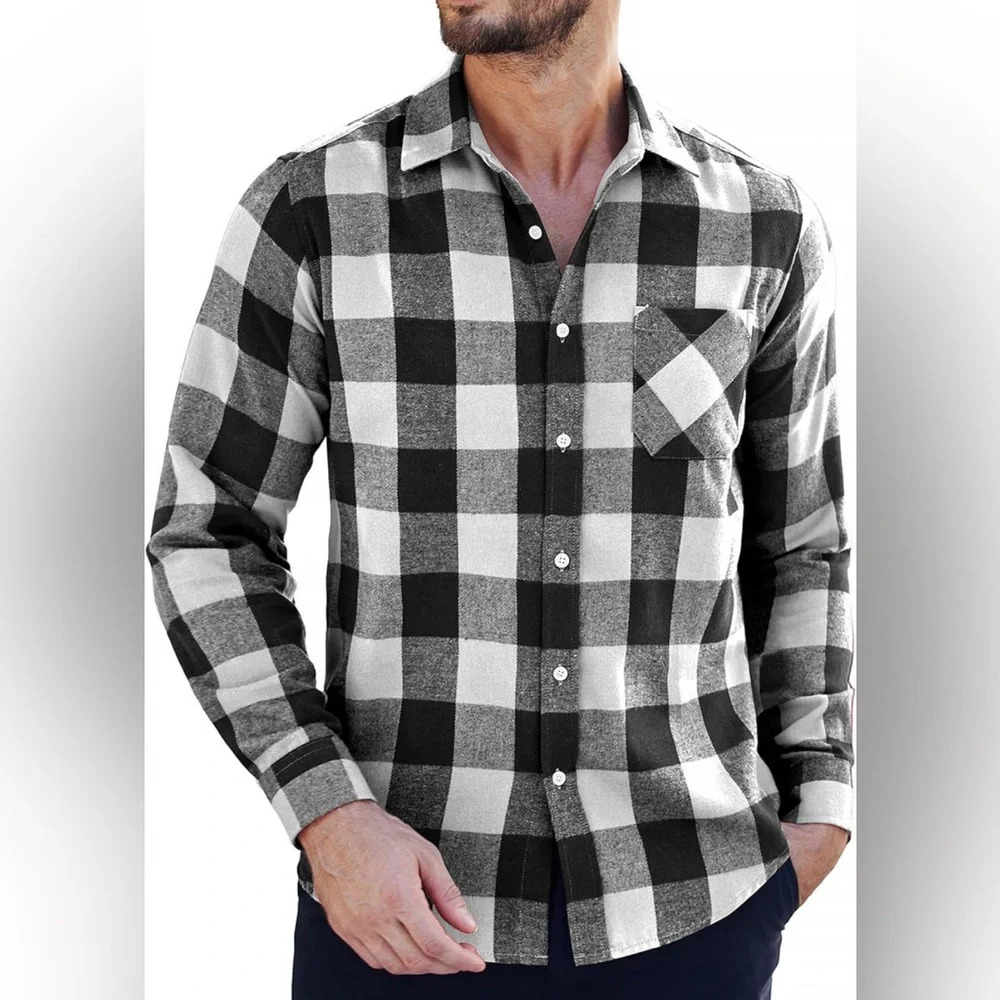 Coofandy Men’s plaid button down shirt